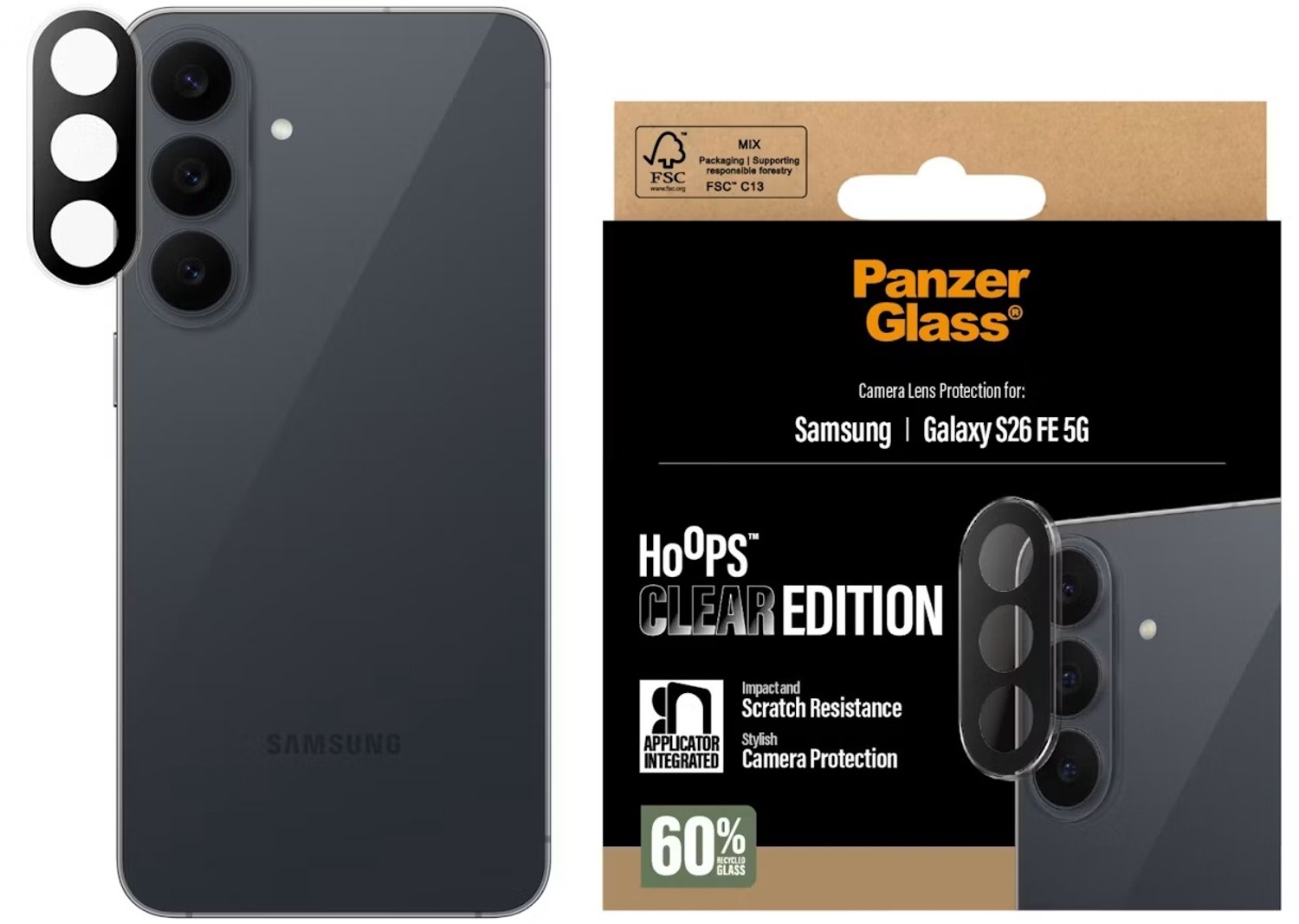 PanzerGlass Galaxy S26 FE Hoops Linsskydd