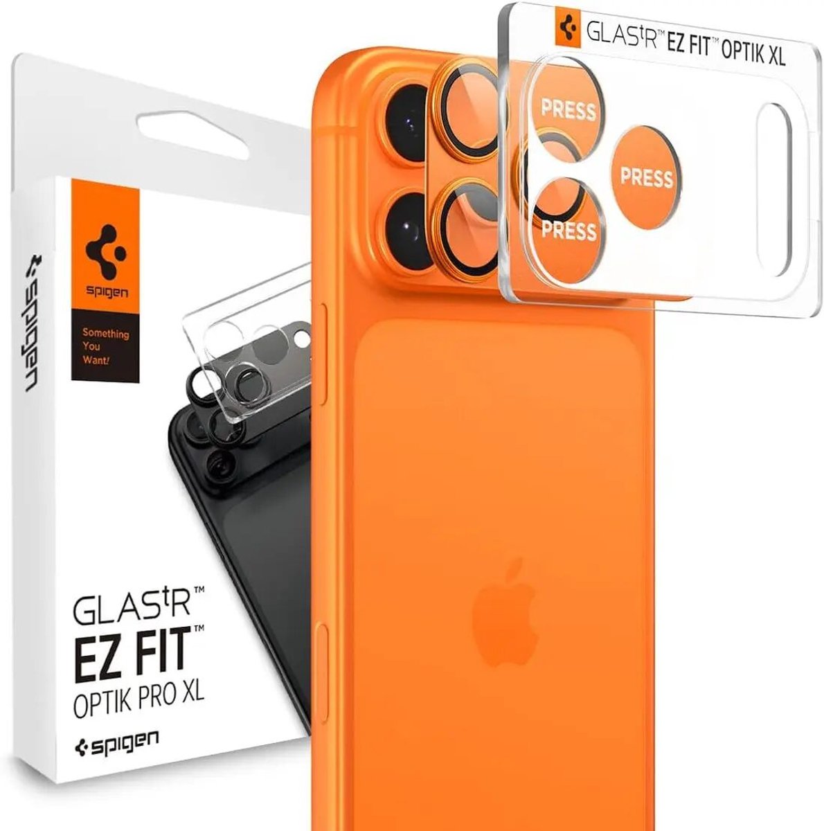 Spigen Glass tR EZ Fit Optik Pro XL 1 Pack - orange - iPhone 17 Pro Max