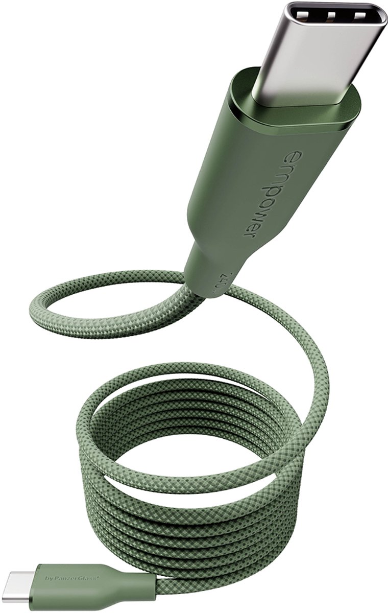 empower by PanzerGlass Magnetic 240W USB-C to USB-C Cable | USB 2.0 | 1.5M | Sage