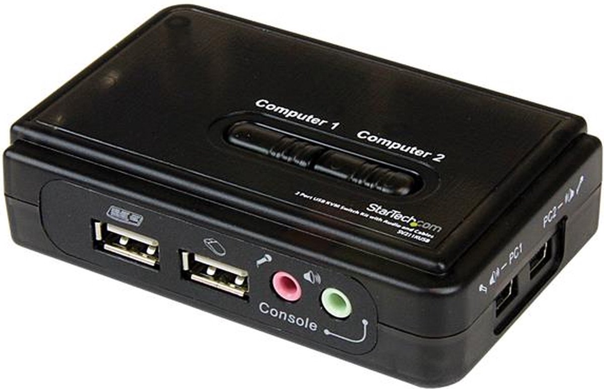 StarTech.com 2 Port USB KVM-switch med ljud och kablar - KVM / ljud - 2 portar