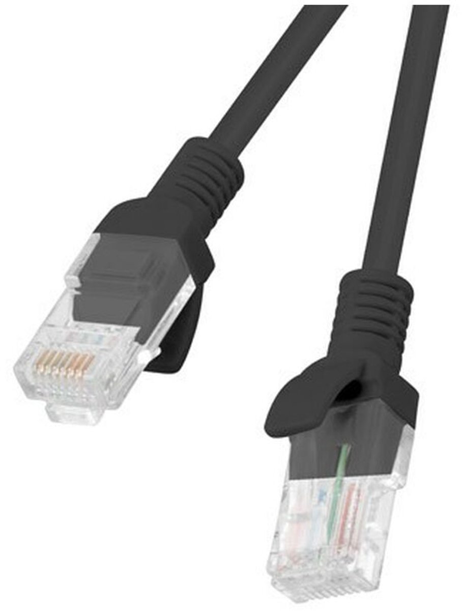 Lanberg patch cable - 3 m - black RAL 9004 - Svart - 3m