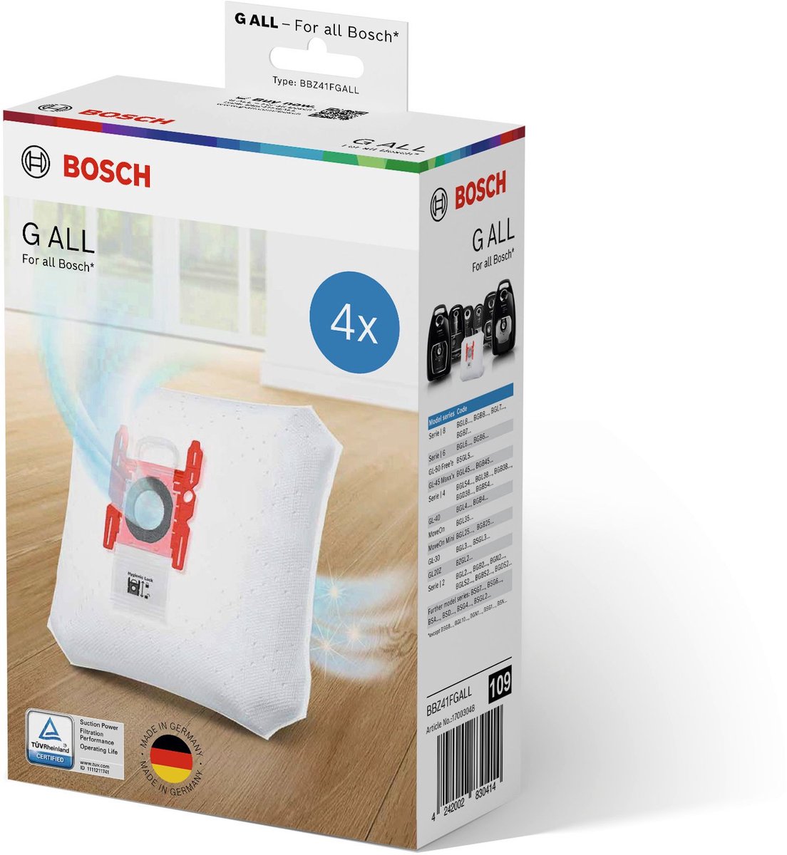 Bosch BBZ41FGALL Dammsugarpåse, PowerProtect Type G ALL