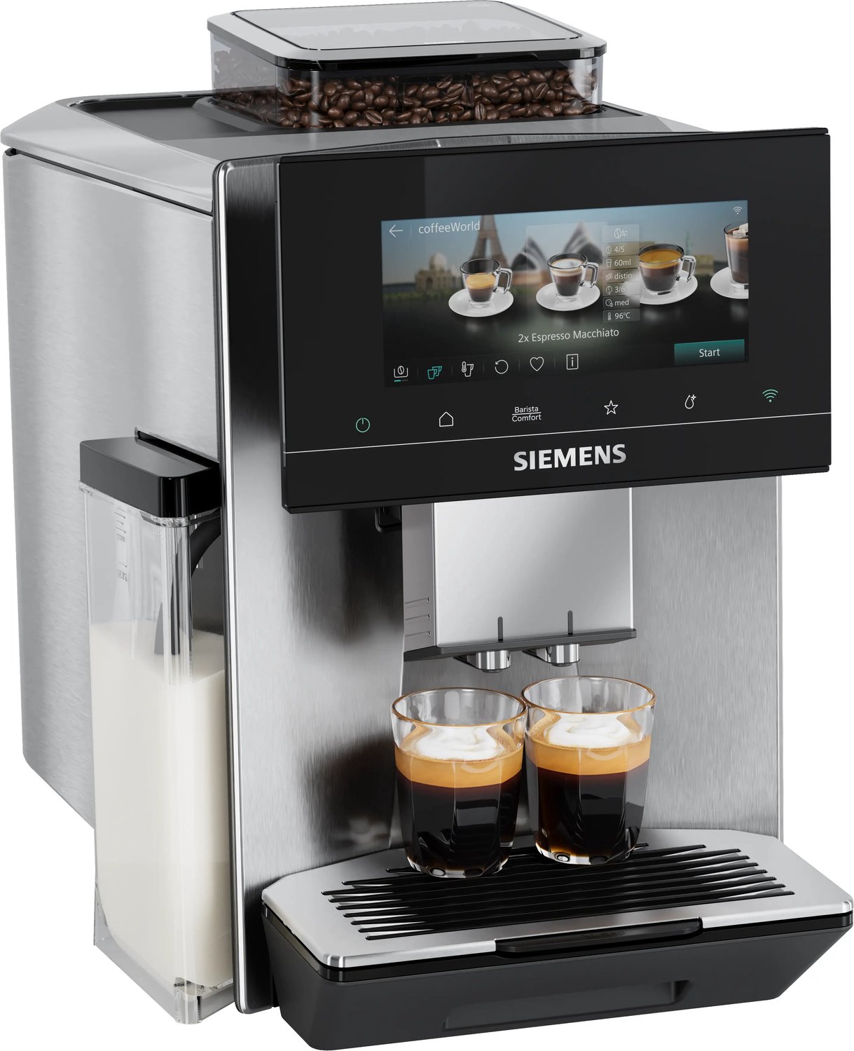 Siemens EQ900 iAroma Helautomatisk kaffemaskin Rostfritt stål