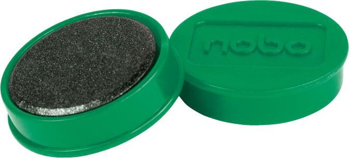 Nobo magnetiska whiteboardmagneter 10-pack 32 mm färgade magneter Grön
