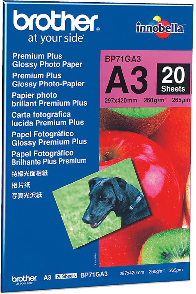 Brother Papper Foto Glossy A3 20 Ark 260g