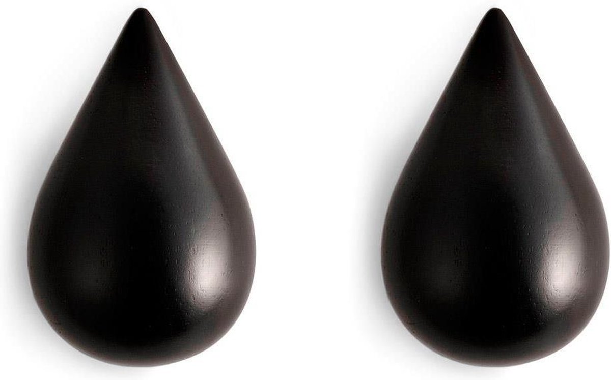 Normann Copenhagen 2 perchas Dropit grandes, negro