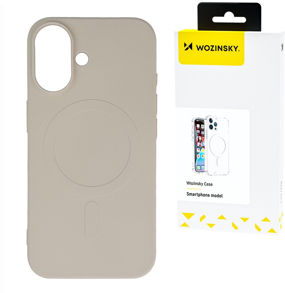 Wozinsky Silicone Magnetic Case Magsafe for Samsung Galaxy S25 - Beige