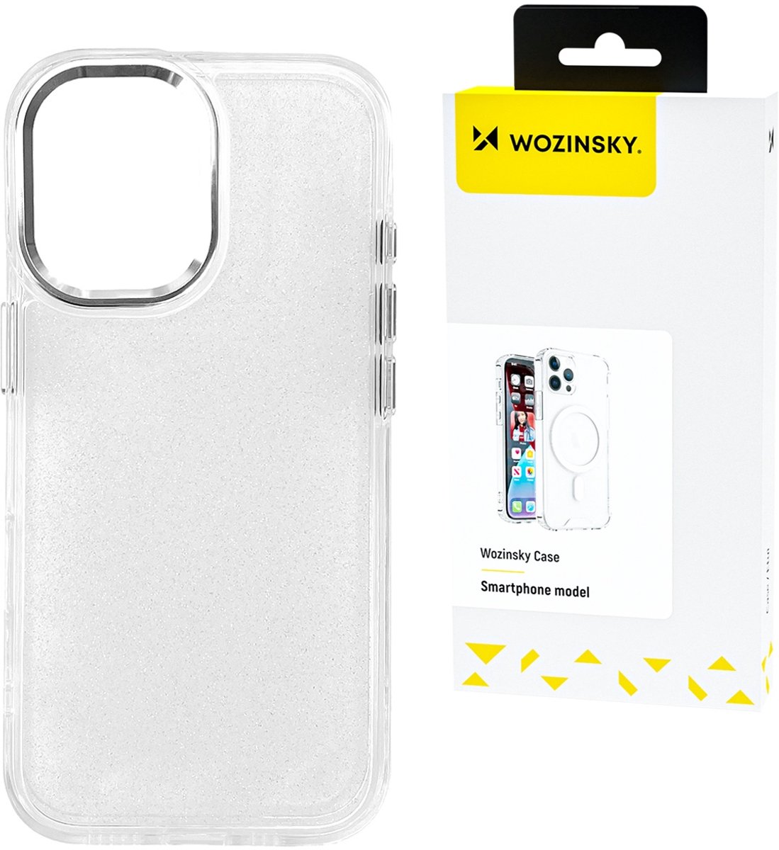 Wozinsky Glitter Case for Samsung Galaxy S25 Ultra - Transparent with Glitter