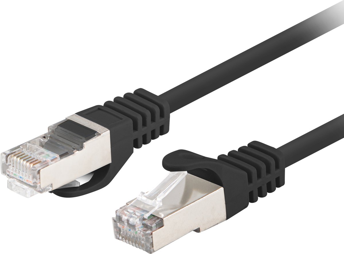 Lanberg patch cable - 50 cm - black RAL 9004 - Svart - 0.5m