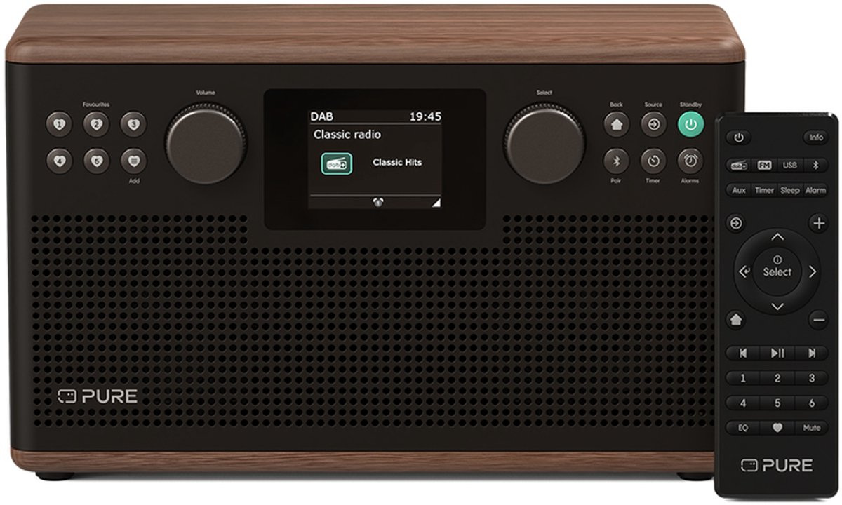 PURE Classic H6 - DAB+ radio - Brun