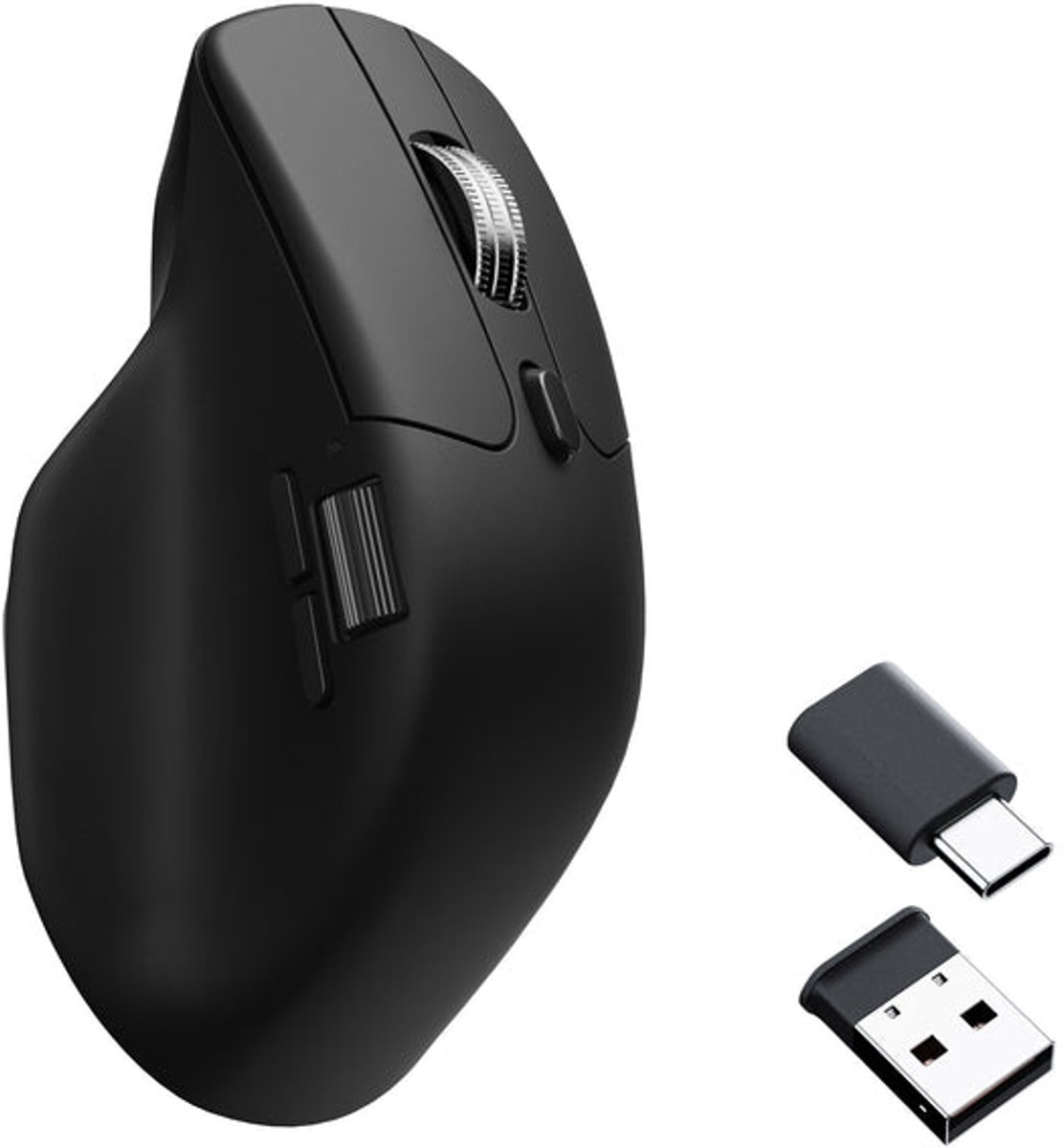 Keychron M6 Silent - Lätt 86 g Trådlös 1K - Ergonomisk mus - Optic - 6 knappar - Svart
