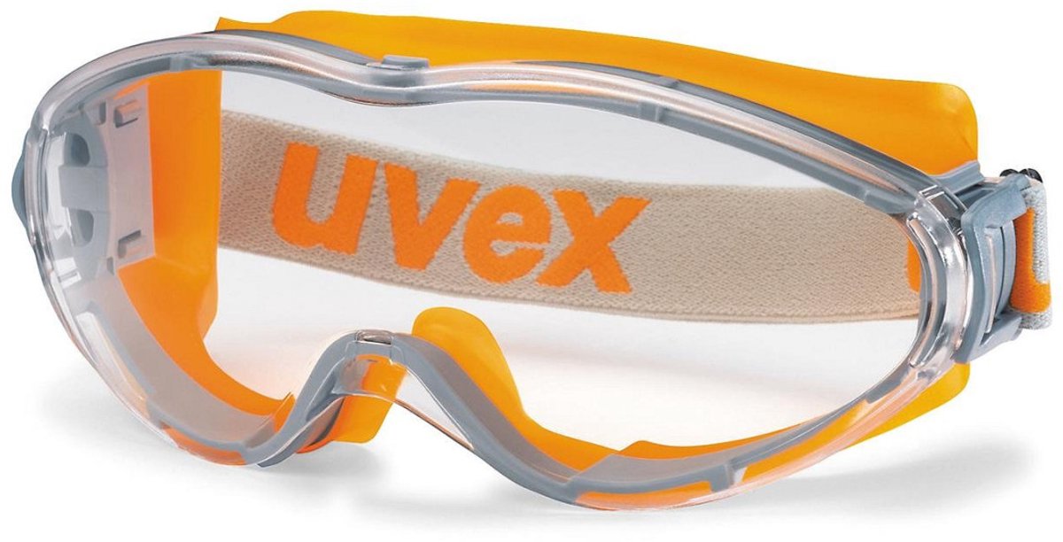 Uvex Safety Goggles - Clear panorama lense - Orange