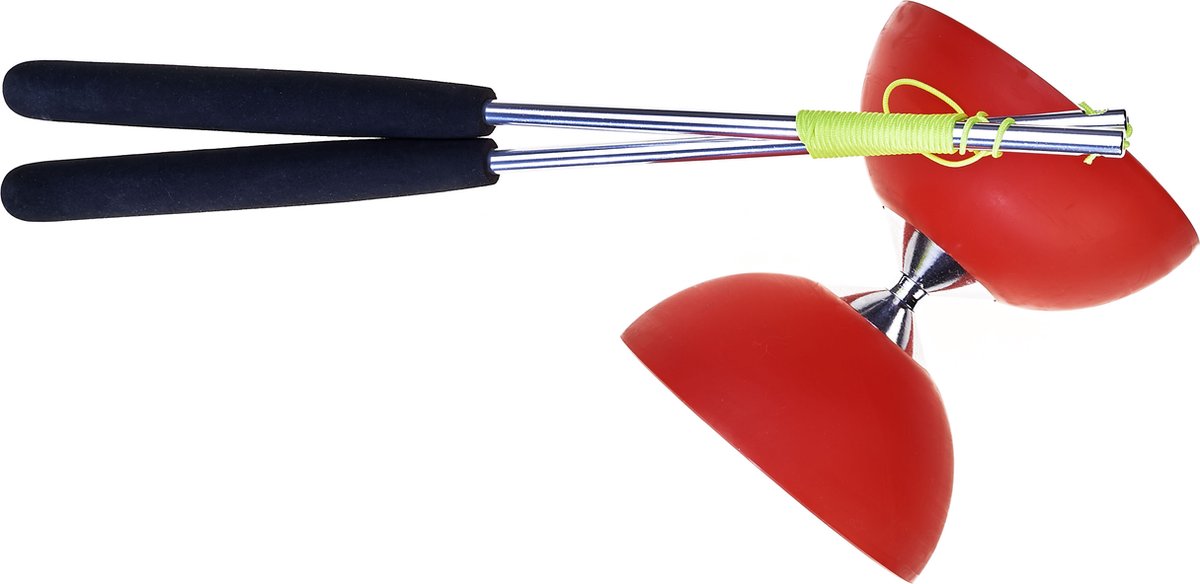 Eureka - Rubber Diabolo with Aluminum Sticks - Red
