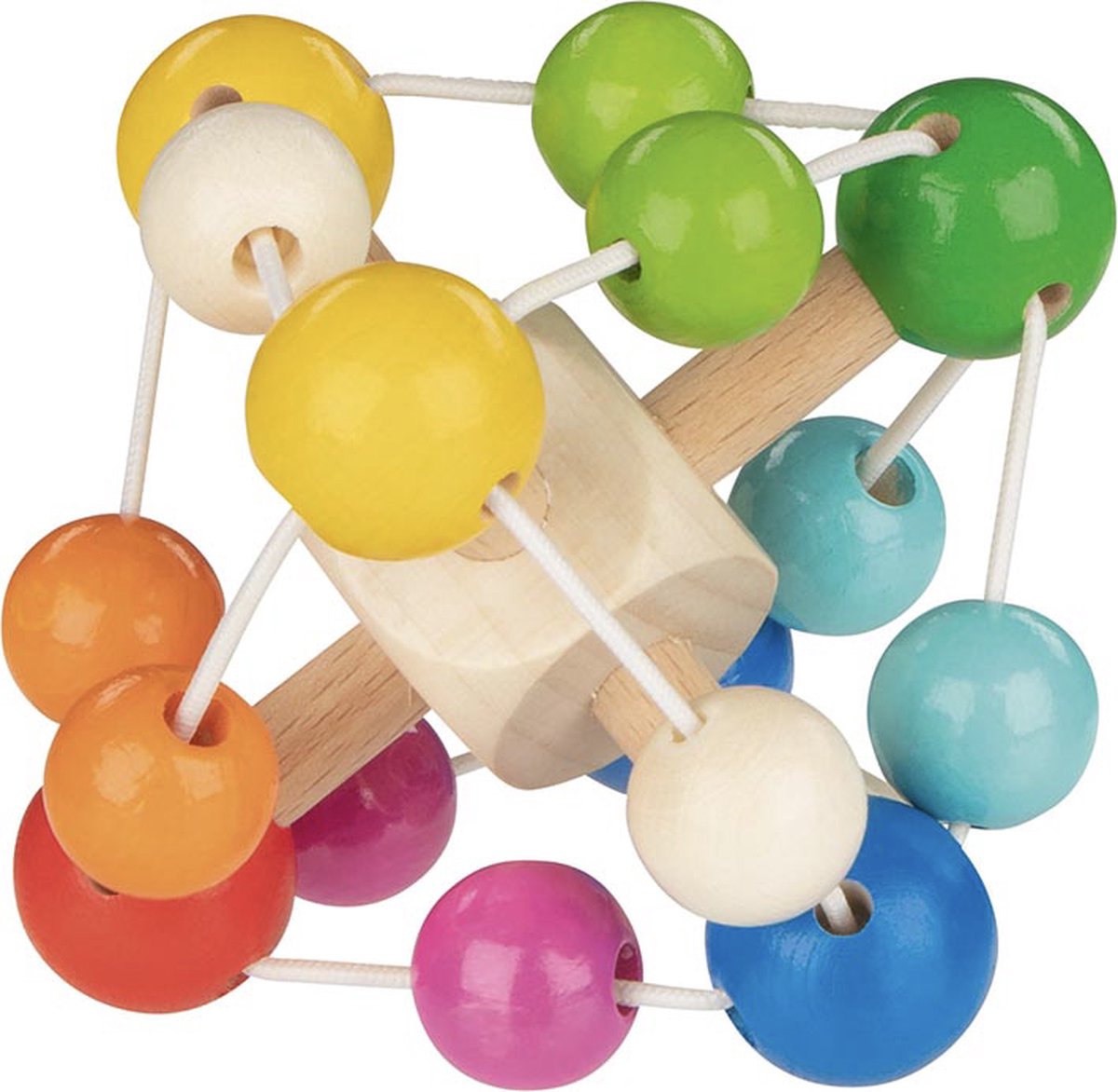 Goki Wooden Gripping Ring Rainbow