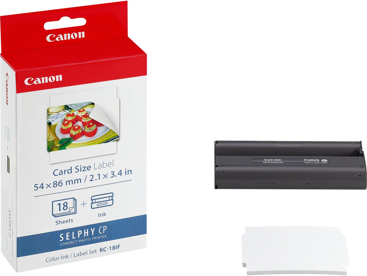 Canon KC-18IF Color Ink Labels Set for Selphy