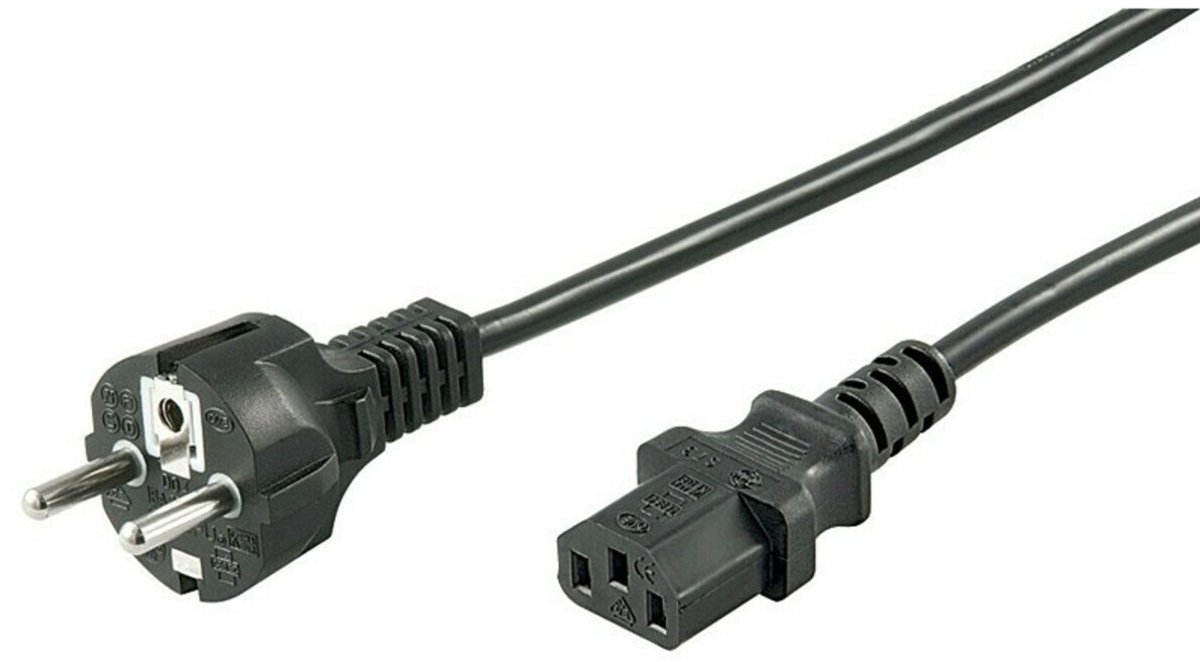 Luxorparts Förlängningskabel Ojordad 5 m (EU) Svart
