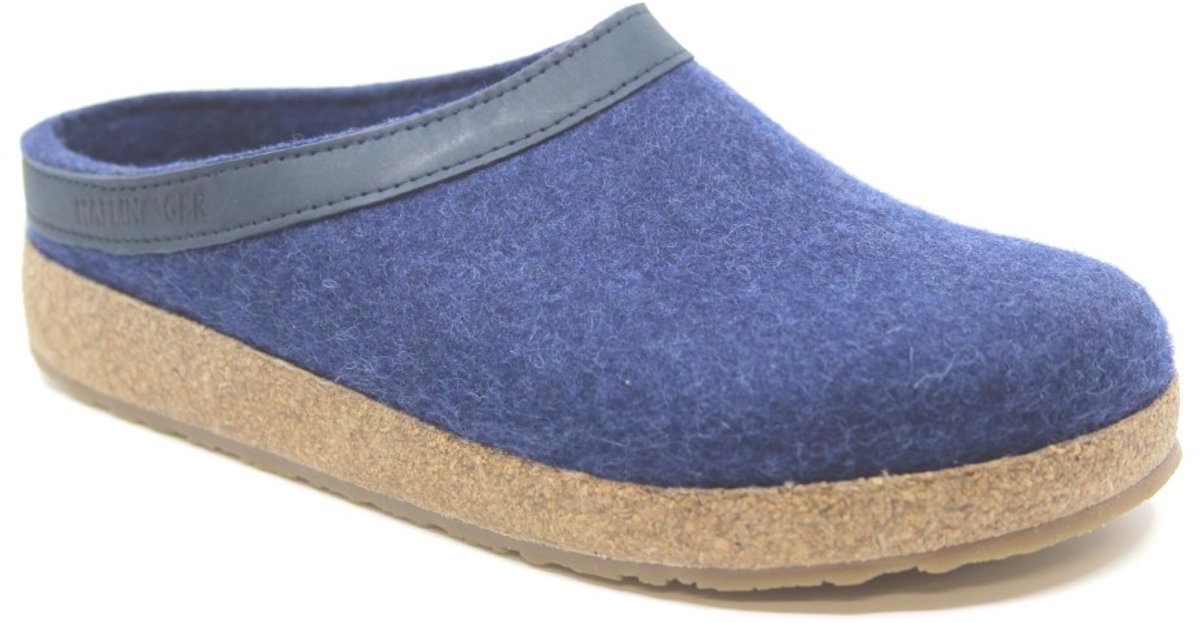 Pantofola Hafling Torben in lana colore jeans numero 41- unisex-