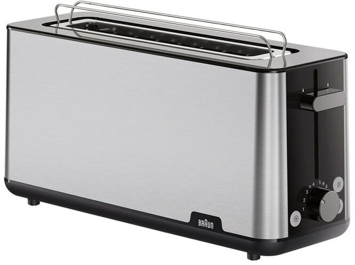 Tostadora Braun HT1610BK 1 | Acero Inoxidable | 1 Rebanada Larga
