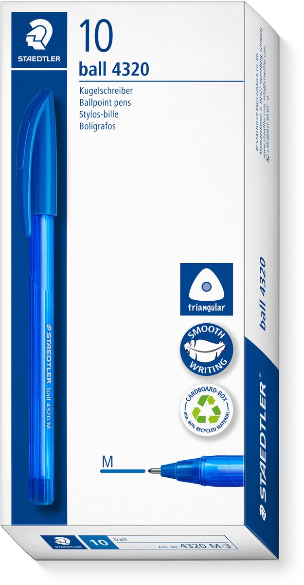 Staedtler Ballpoint pen ball 4320 10 pcs M blue