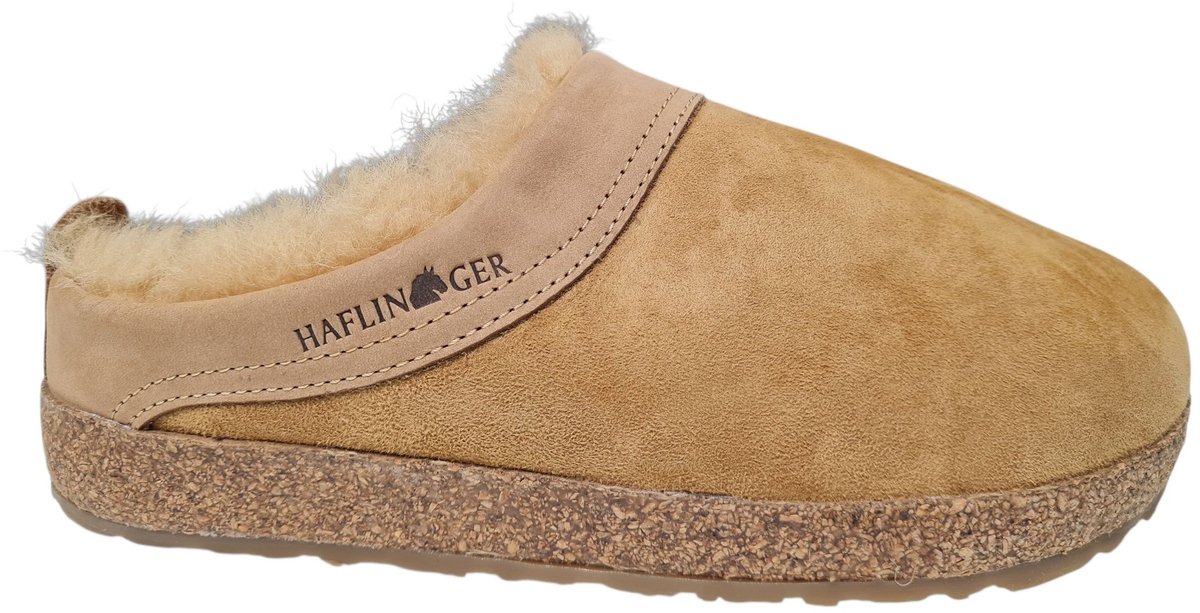 Clogs Haflinger Snowbird Lammfell Beigemeliert Unisex 39