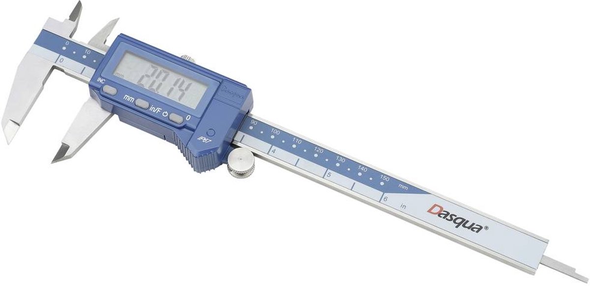 Dasqua 2015-2405 Skydelære Måleområde (max.): 150 mm Rustfrit stål 1 stk