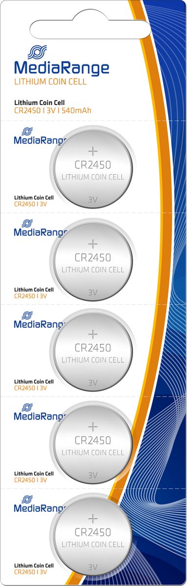 MediaRange batteri - CR2450 - Li x 5
