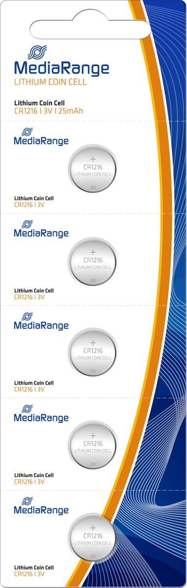 MediaRange batteri - CR1216 - Li x 5