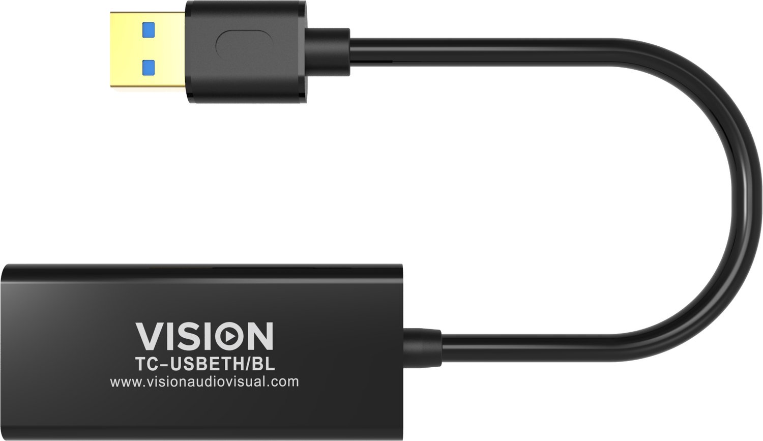 Vision TC-USBETH/BL USB RJ45 Ethernet Adaptor