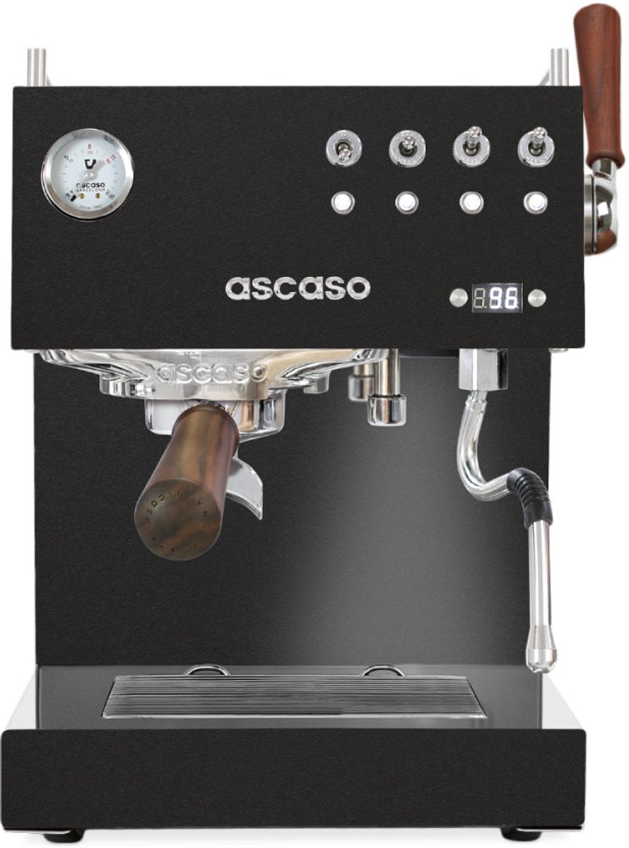 Ascaso Steel Duo Plus Black&Wood Espressomaskin, pro för hem - Svart