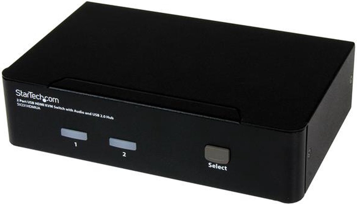 StarTech.com 2 Port USB KVM-HDMI-switch med ljud och USB 2.0-hubb - KVM / ljud / USB - 2 portar