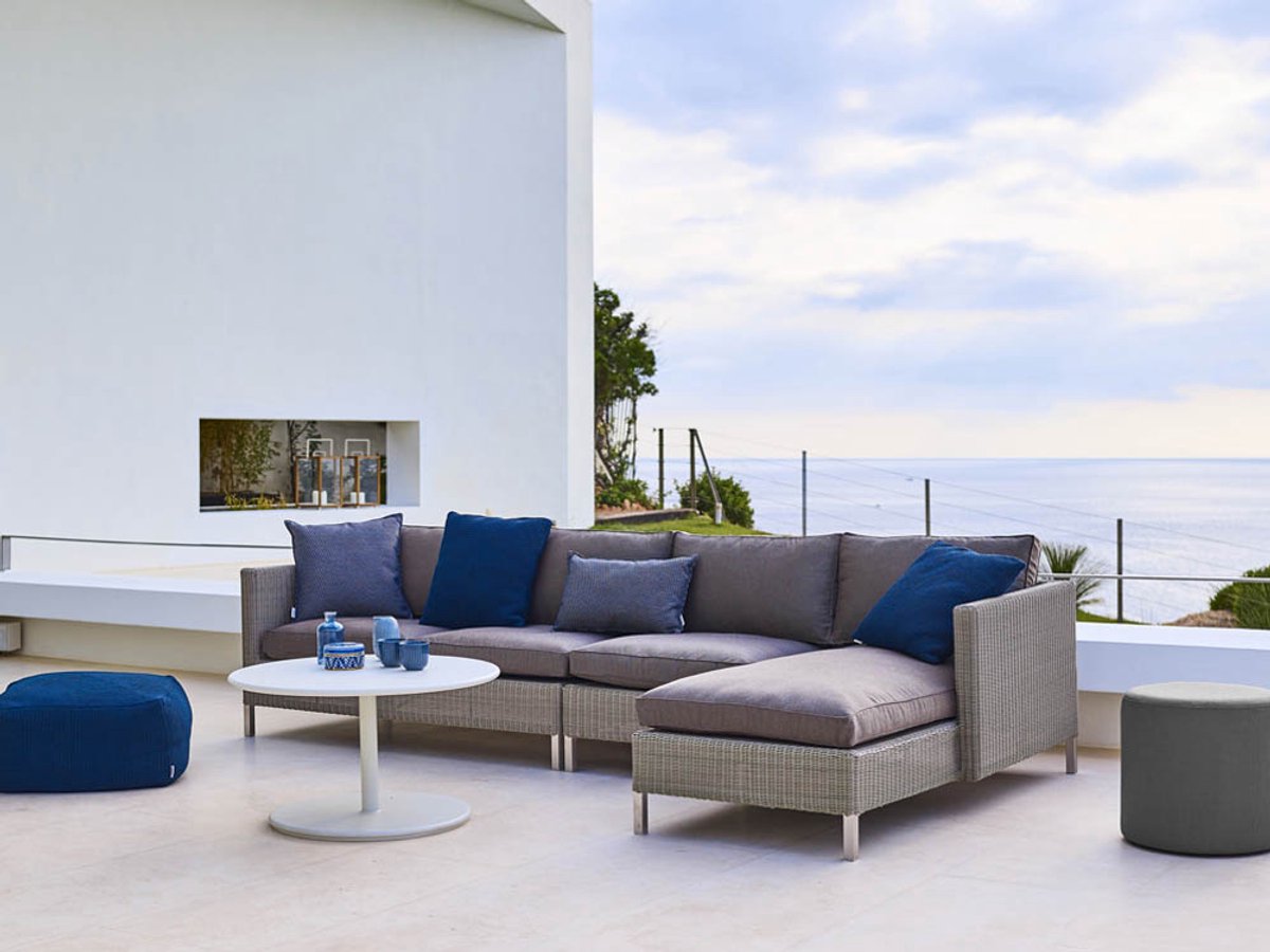 Cane-line Chaise longue Connect Taupe, izquierdo