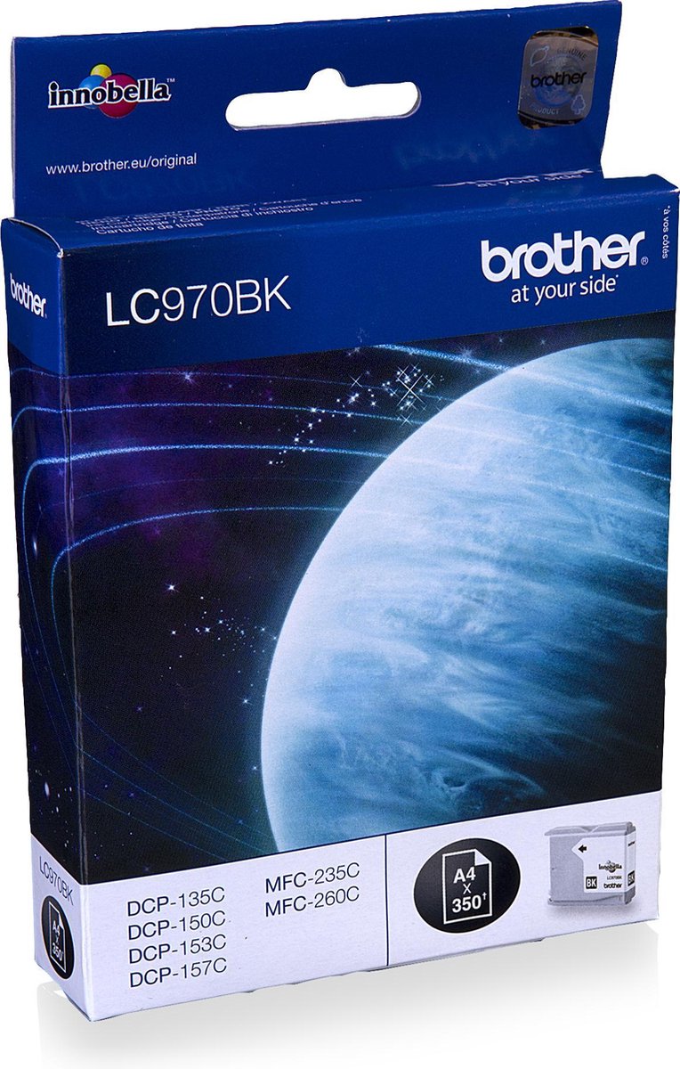Brother LC970BK Black - Bläckpatron Svart