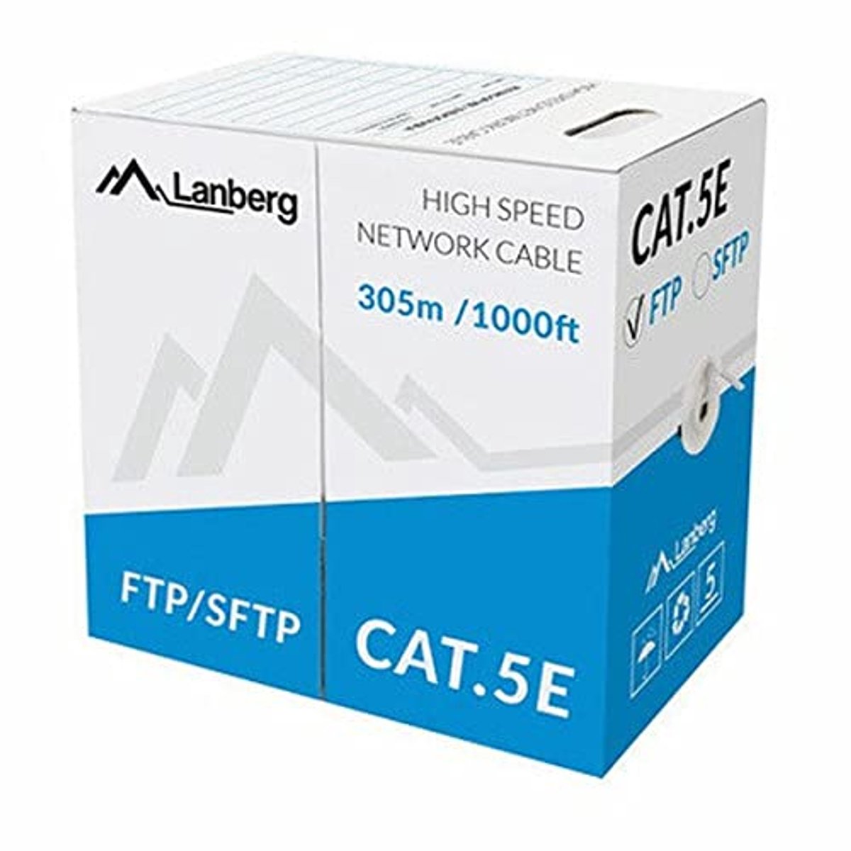 Lanberg bulk cable - 305 m - grey RAL 7035 - Grå