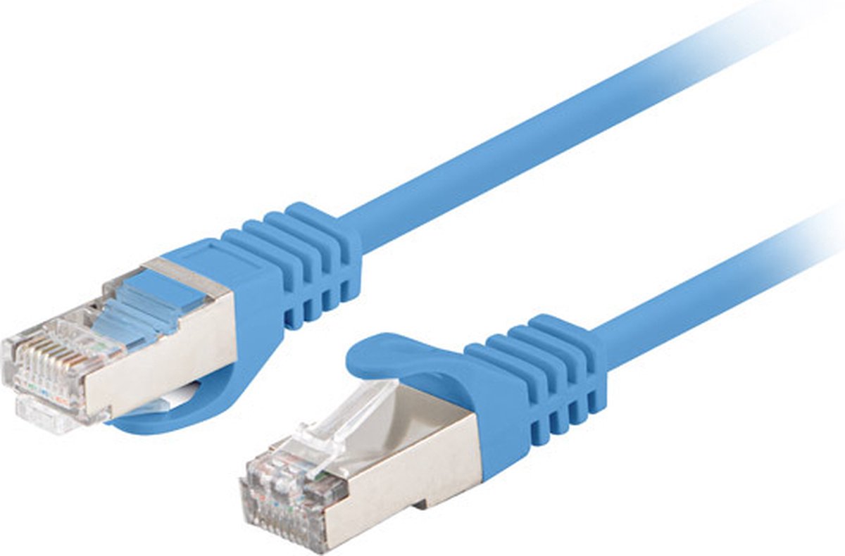 Lanberg patch cable - 25 cm - blue RAL 5012 - Blå