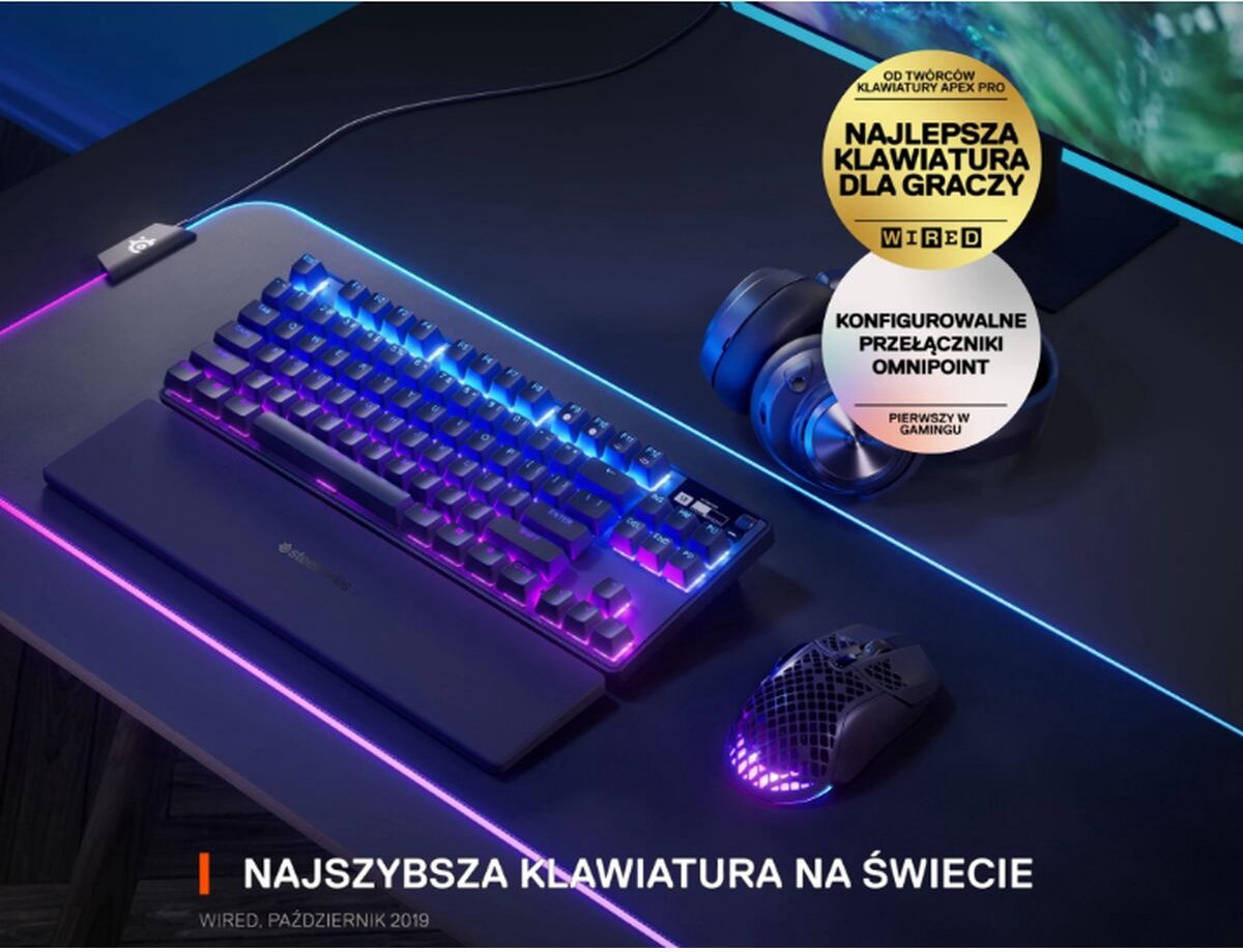 SteelSeries Apex 9 TKL - Gaming Keyboard - Utan numpad - Nordisk - Svart