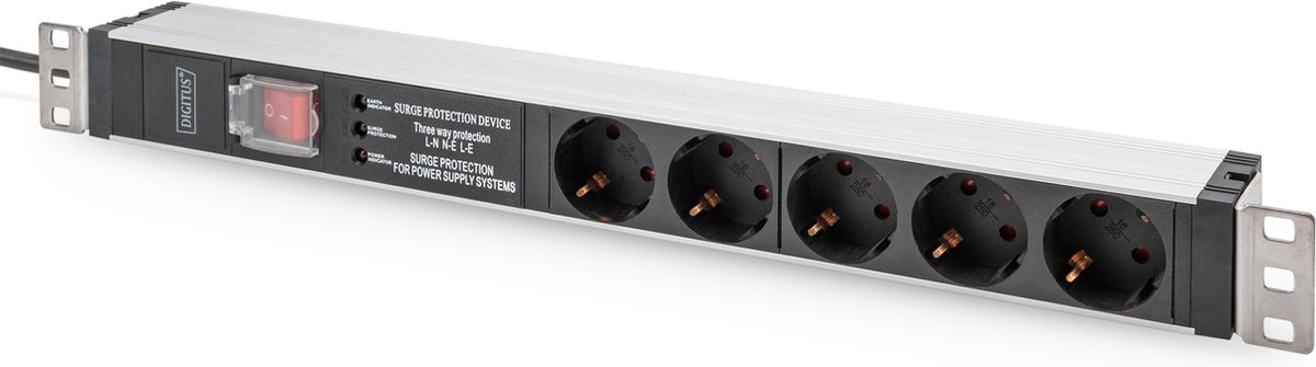DIGITUS 5-Port - 1U - Aluminum PDU
