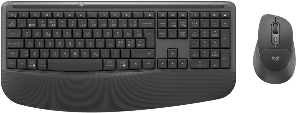Logitech Signature Comfort Plus Combo MK880 for Business (Graphite) - Tastatur & Mus set - Engelska (US) - Grå