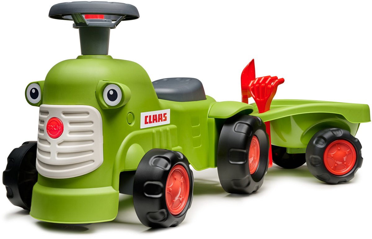 Falk Traktor med ratt, horn och tillbehör Claas Vintage