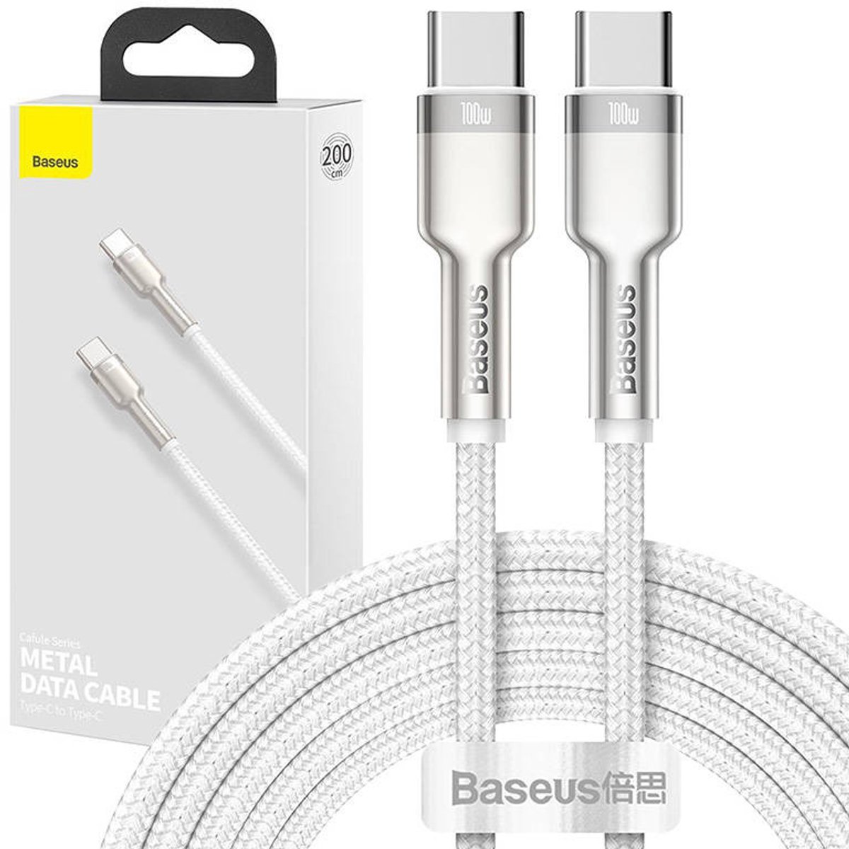 Baseus Cable USB-C to USB-C Cafule 100W 2m (white)