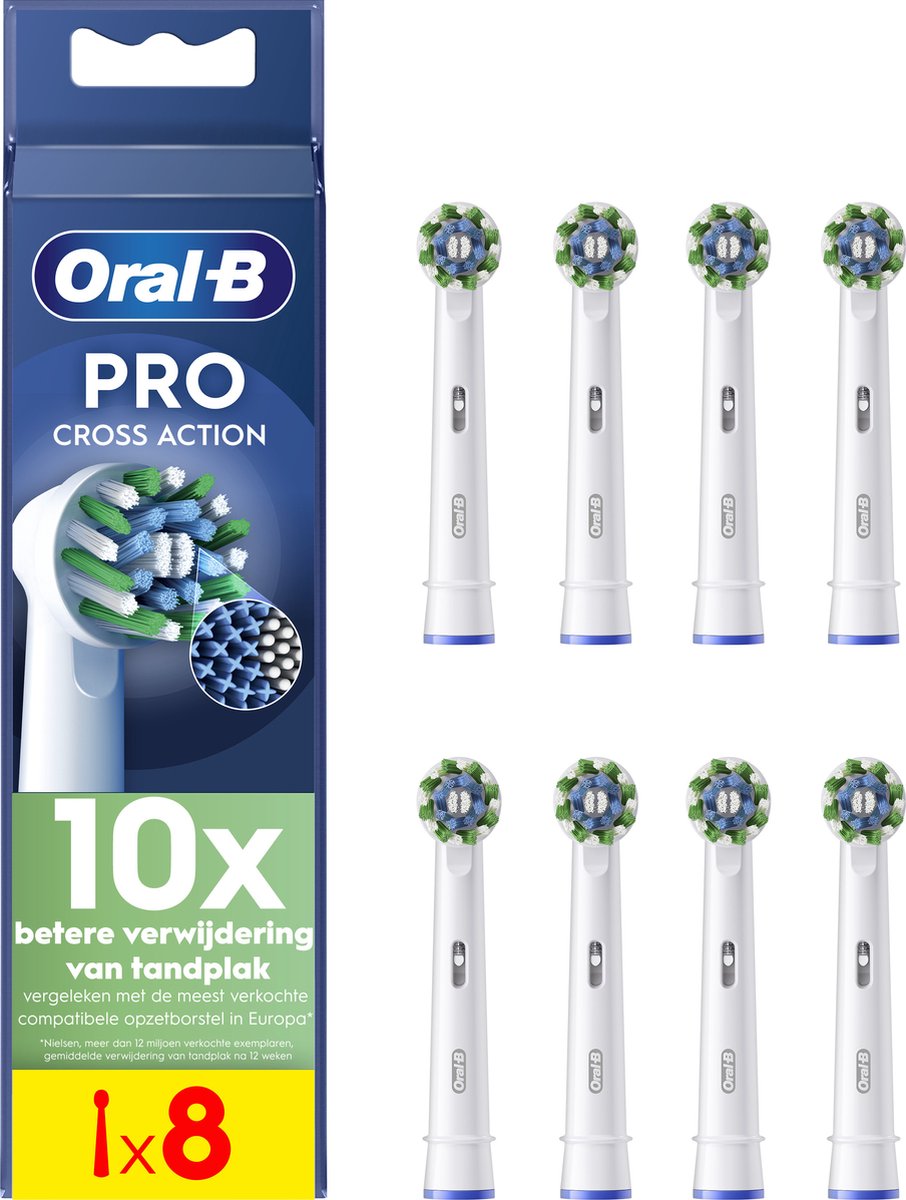 Oral-B Tandbørstehoveder Cross Action 8 pcs