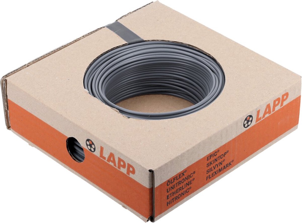 LAPP 4510061 Flätad kabel H05V-K 1 x 0.50 mm² Grå 100 m