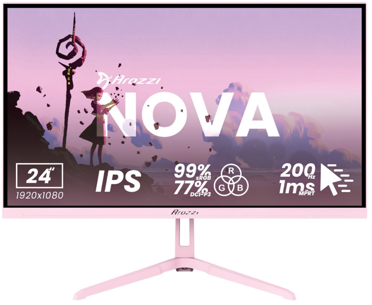 Arozzi Nova 24 LED-skärm  EEK E (A - G) 60.5 cm (23.8 tum) 1920 x 1080 pixel 16:9 1 ms  IPS LED