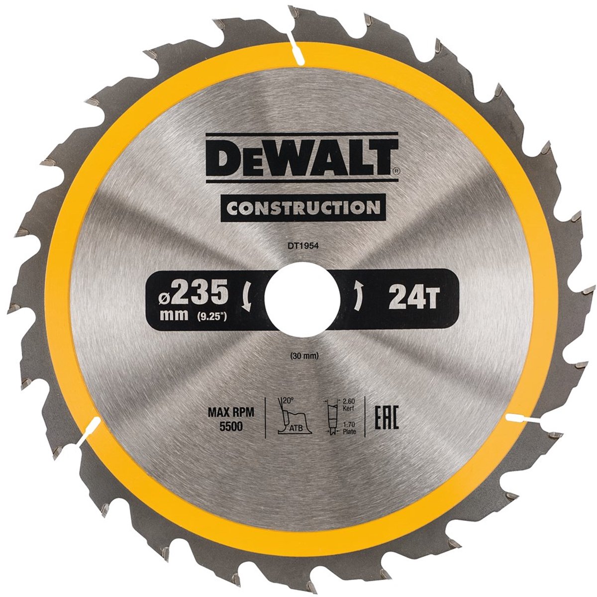 DEWALT DT1954-QZ Cirkelsågblad 1 st
