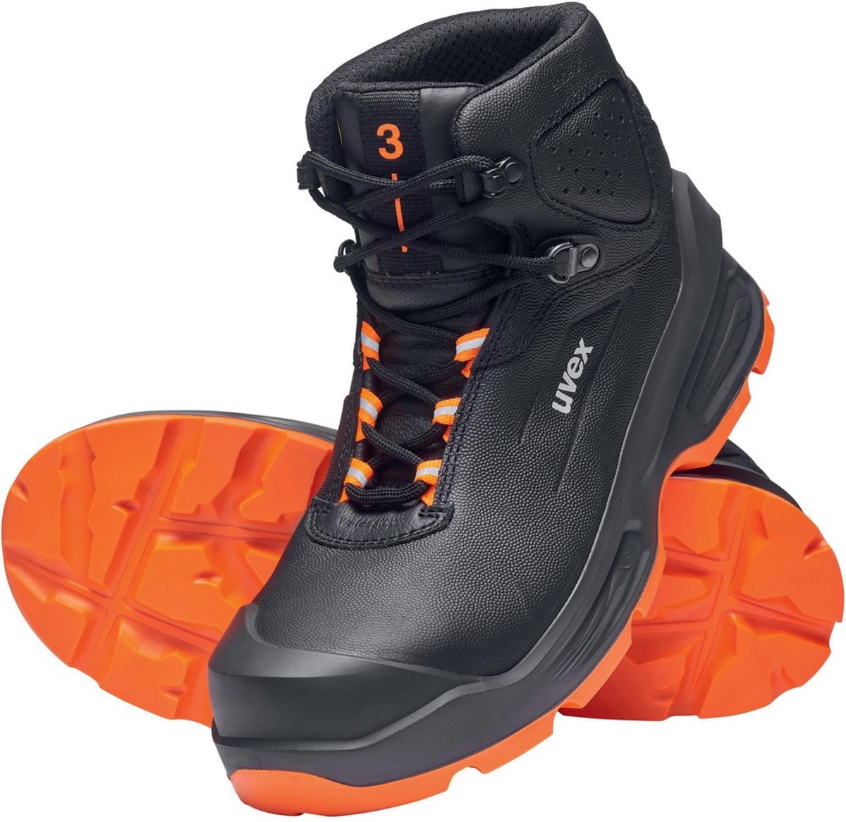 uvex 3 6873350 Säkerhetsstövlar S3 Svart, Orange 1 par
