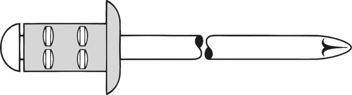 Gesipa 1433831 Blindnit (Ø x L) 4.8 mm x 10 mm 4.8 mm Stål Aluminium Aluminium PolyGrip® 500 st