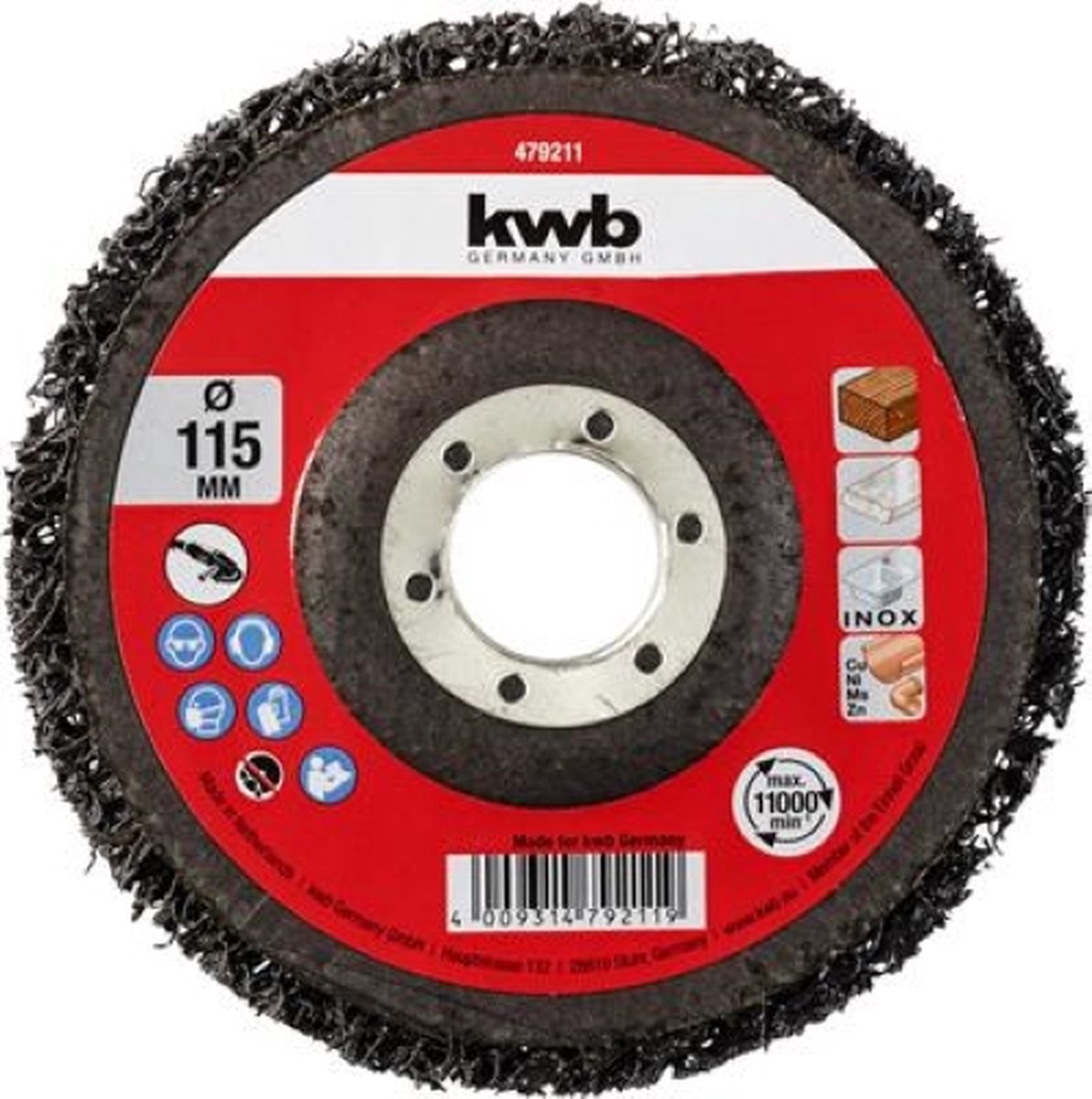 kwb 479211 Rengöringsskivor, Ø 115 mm 1 st