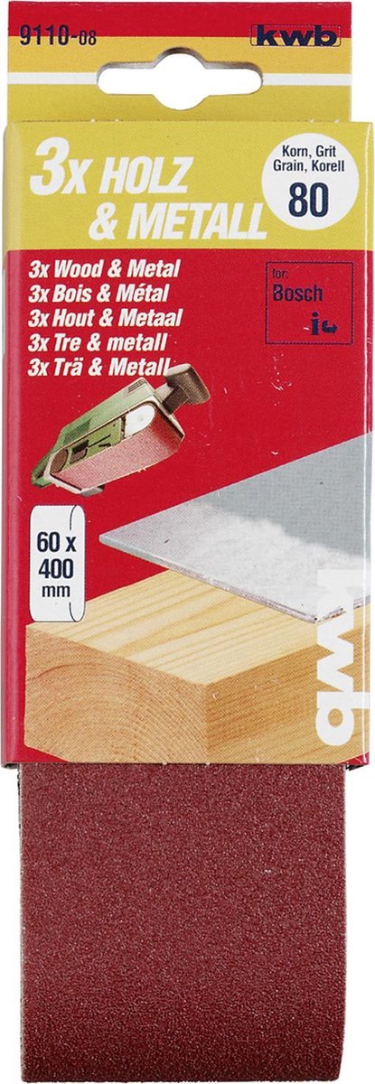 kwb 911004 Slipband set Kornighet 40 (L x B) 400 mm x 60 mm 3 st