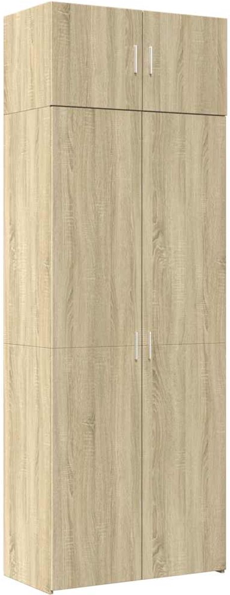 Vidaxl Schrank, Sonoma Eiche, 80X42,5X225 Cm, Holzwerkstoff