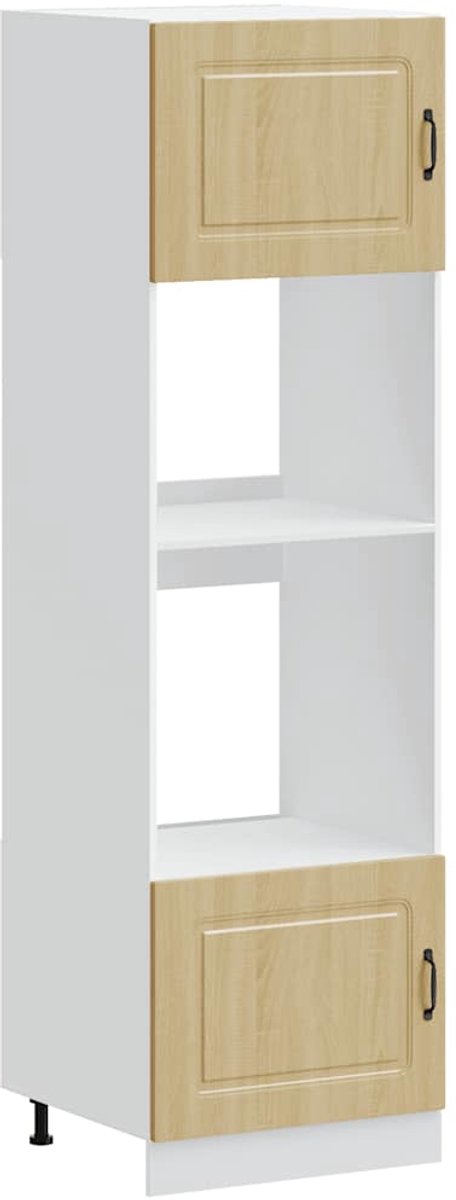 Einbau-Backofen-Schränke 2 Stück Kalmar Sonoma Eiche Holzwerkstoffplatte