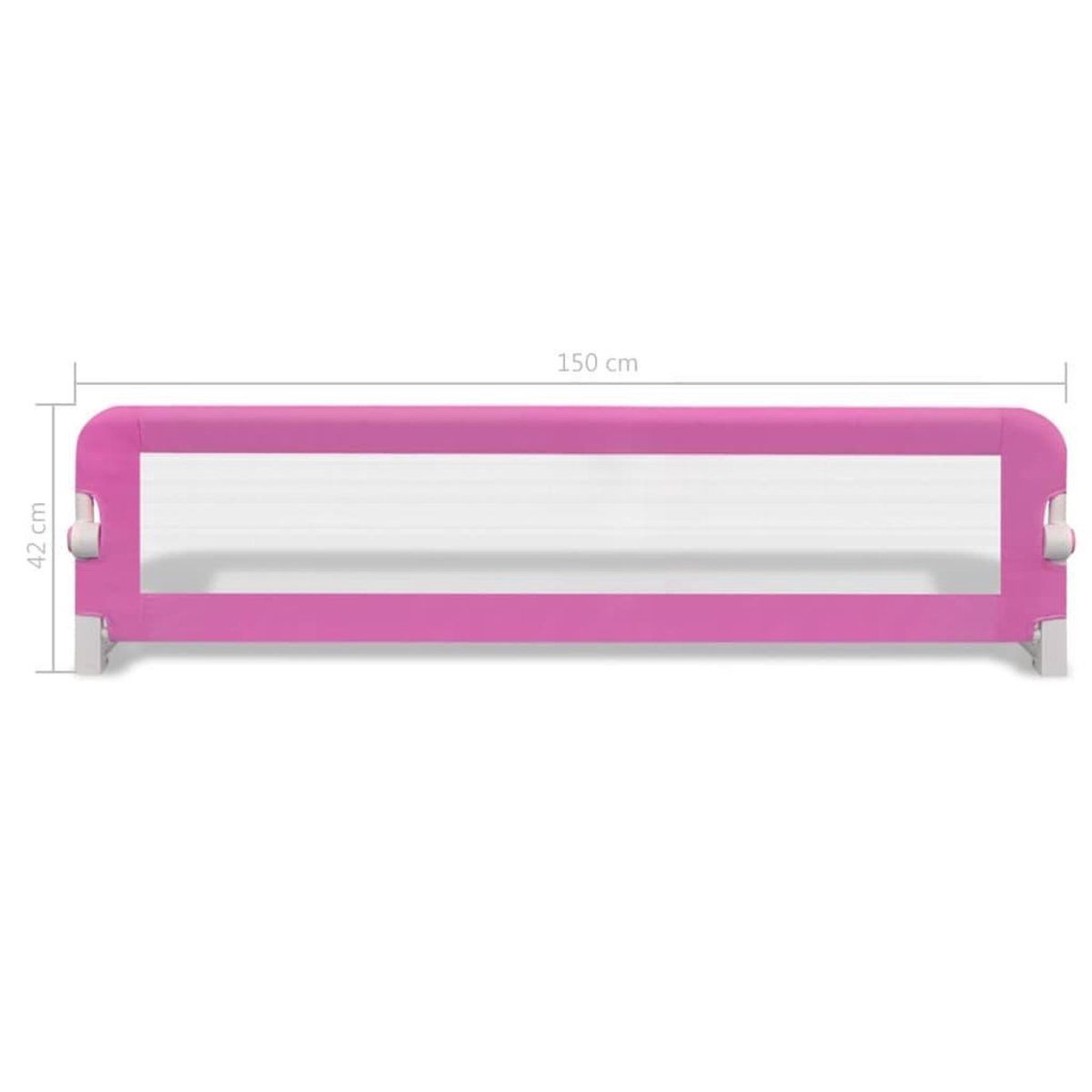 Kleinkindbett-Sicherheitsgitter 2 Stück Rosa 150 x 42 cm